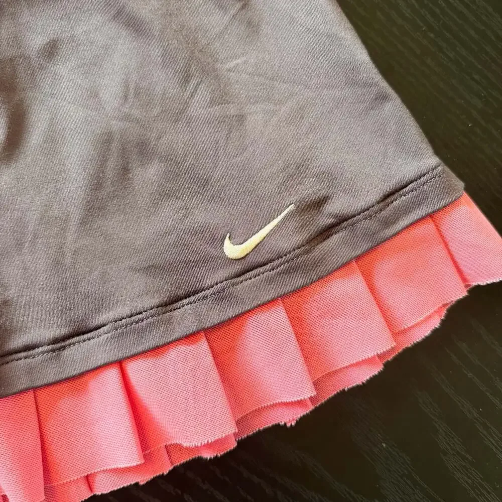 Vintage Nike Dri-FIT Women's Tennis Skort with Pleated Ruffle Hem